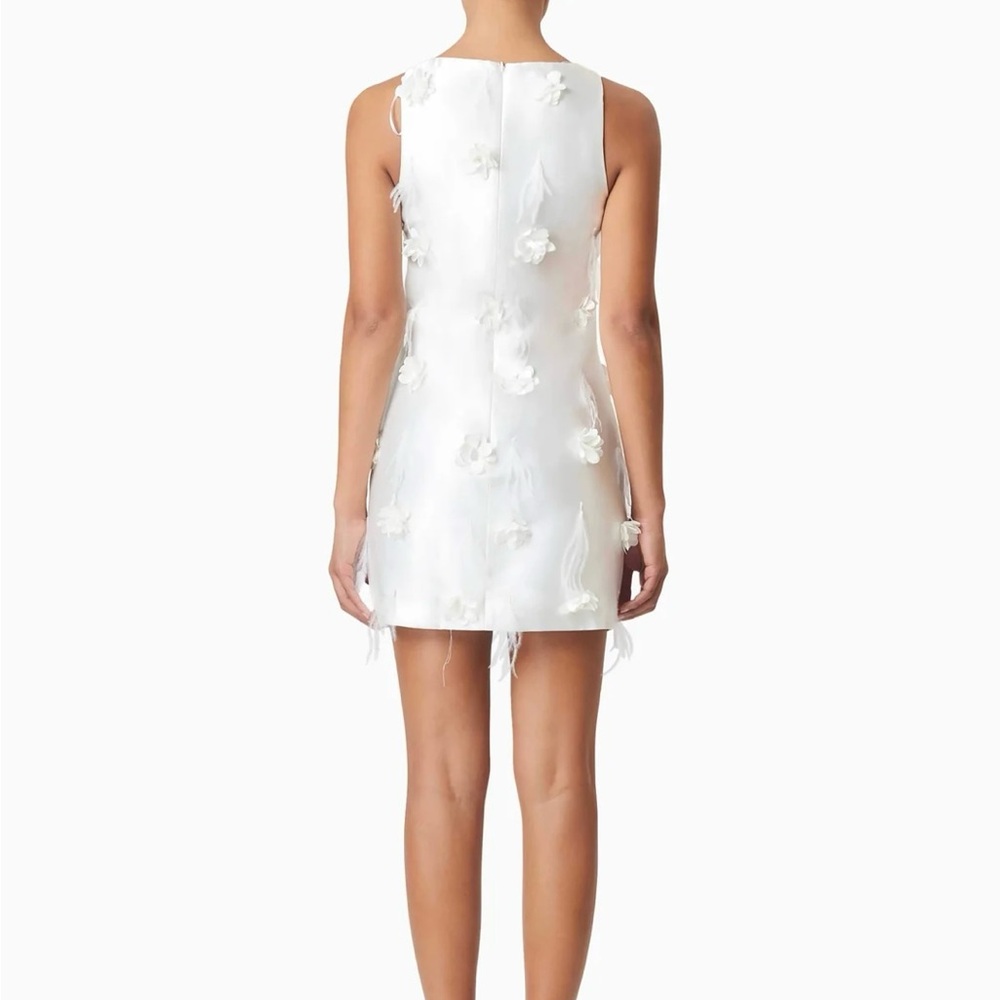 Elliatt Ivory 3D Floral Mini Dress - Picture 3 of 5